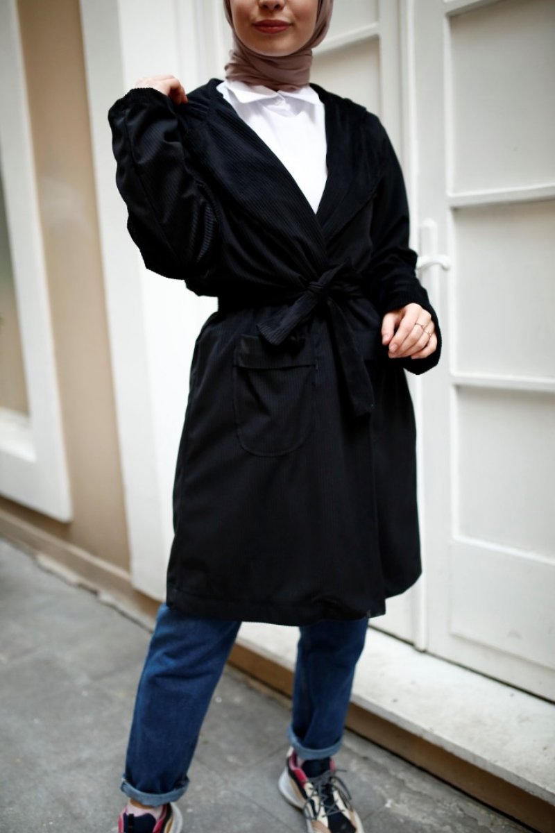 Lahore Black Trench Coat