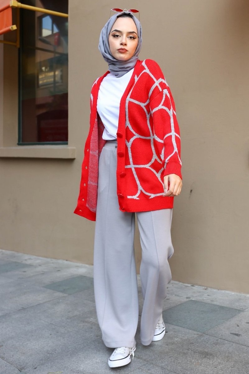 Endra Red Cardigan