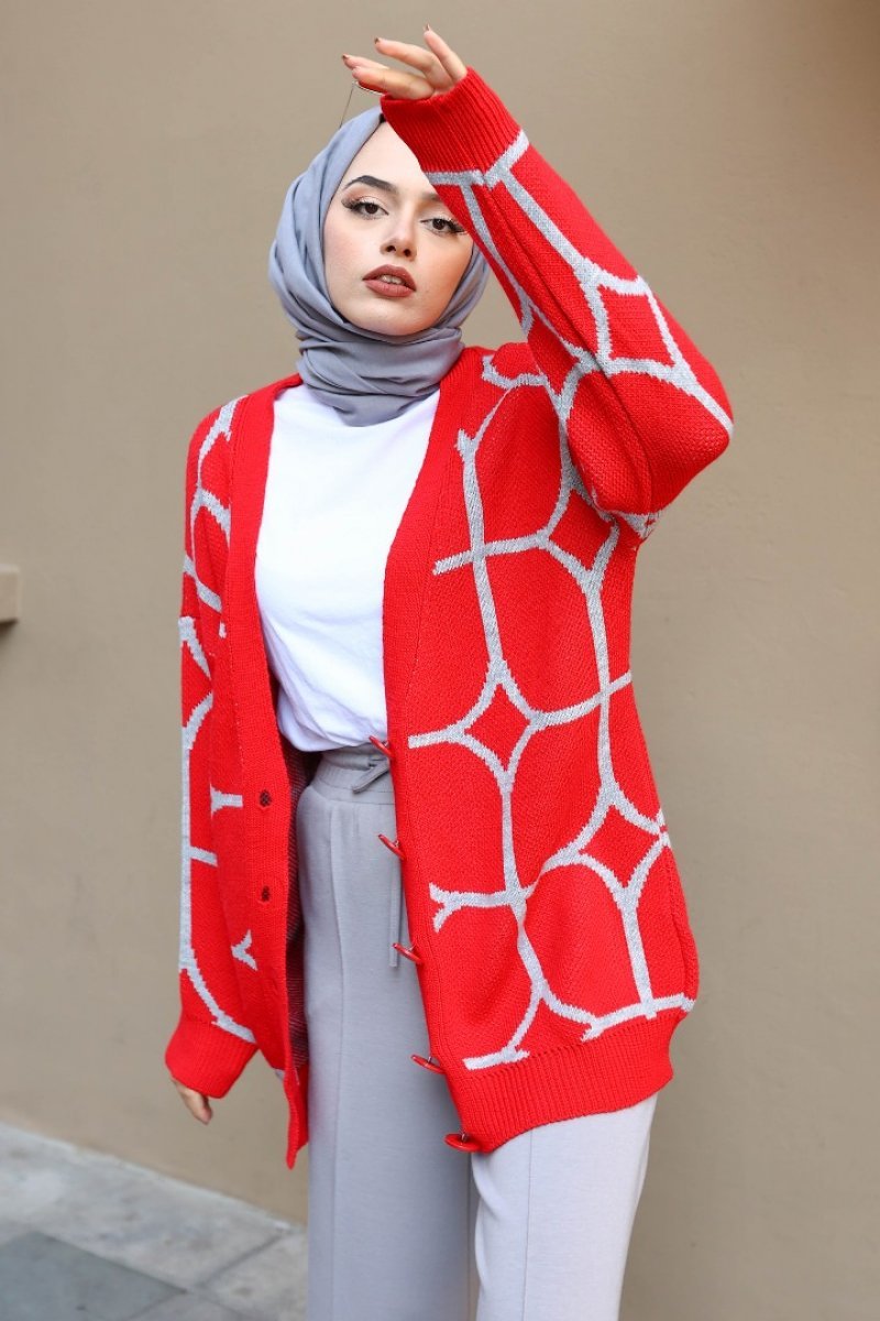 Endra Red Cardigan