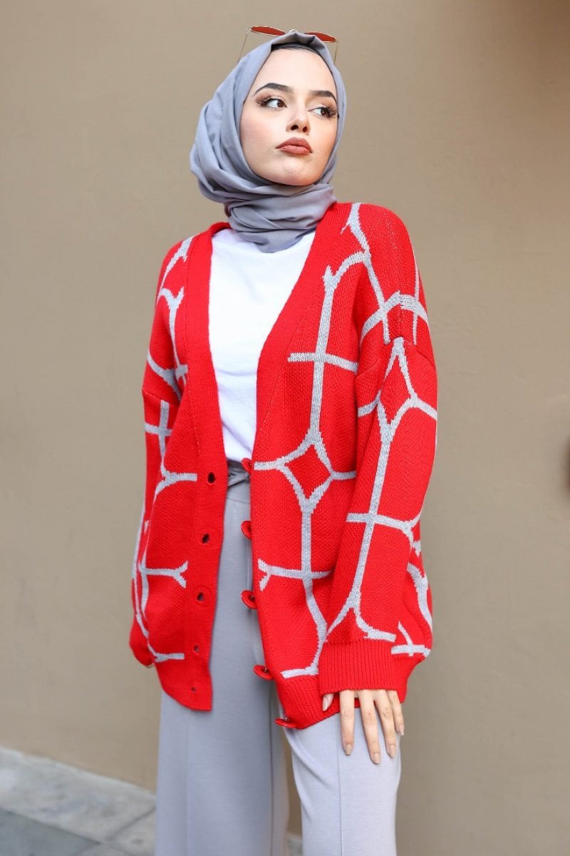 Endra Red Cardigan