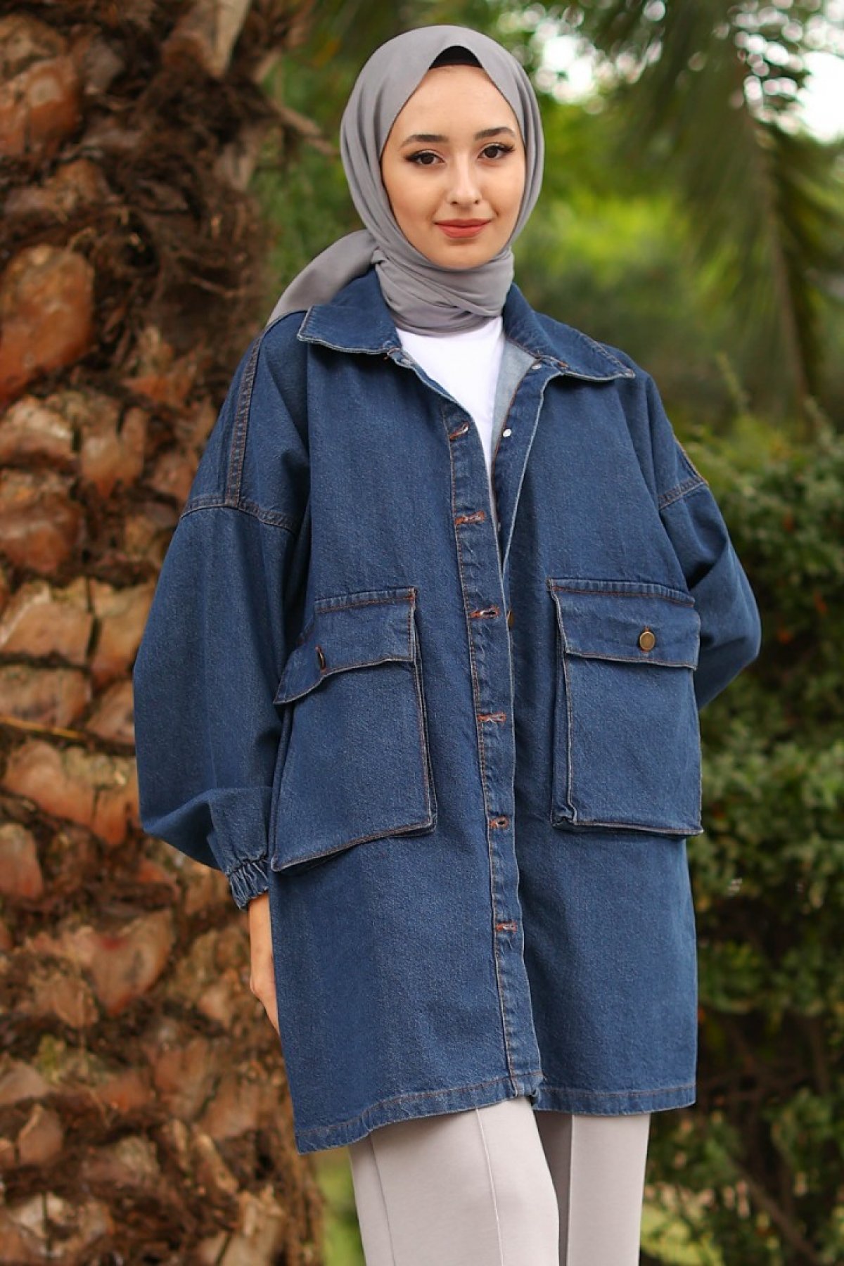 Abida Blue Jacket - Gizce.com