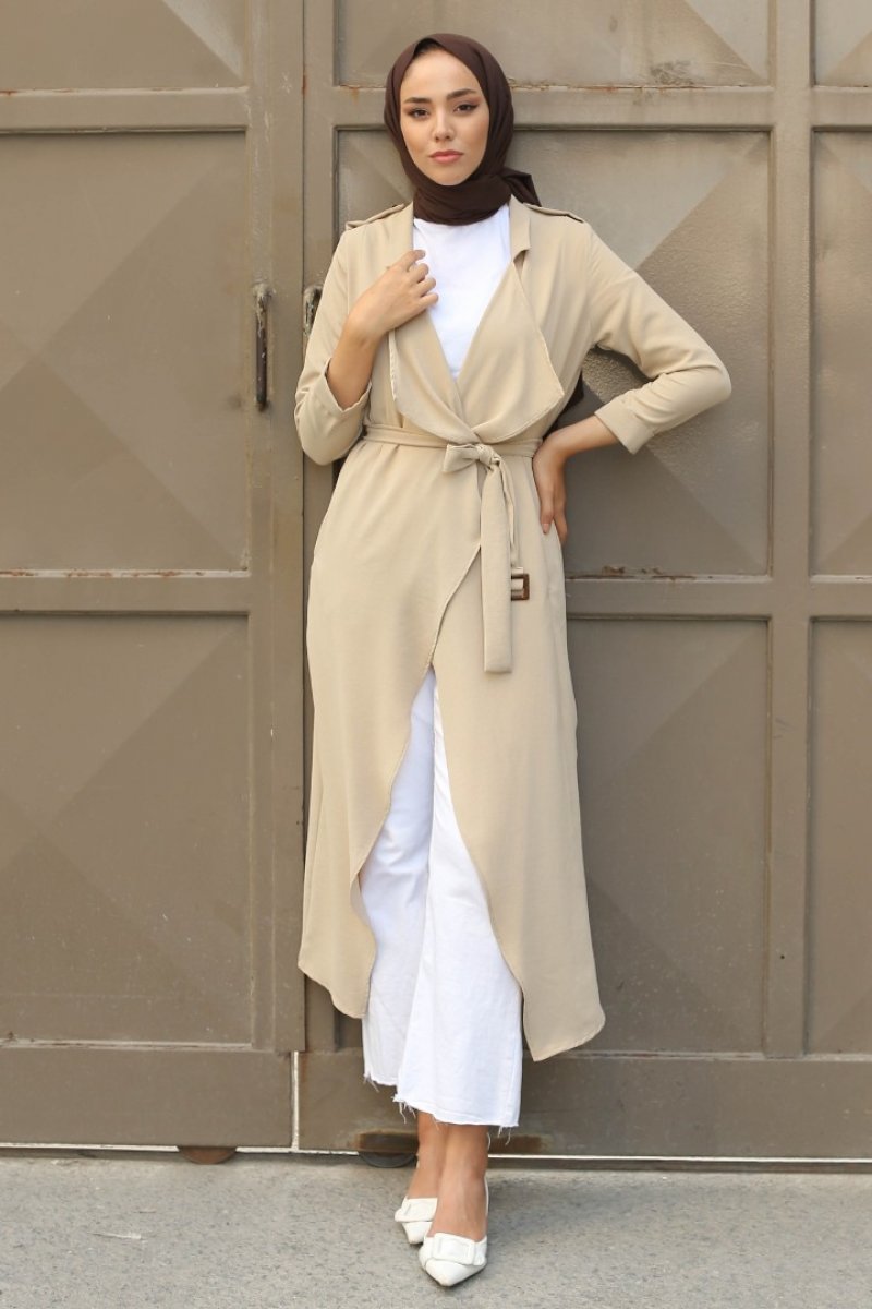 Asante Beige Trench Coat