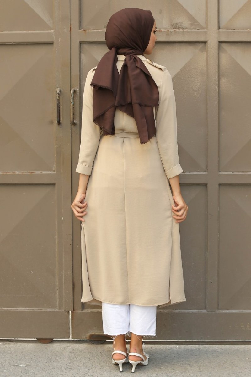 Asante Beige Trench Coat