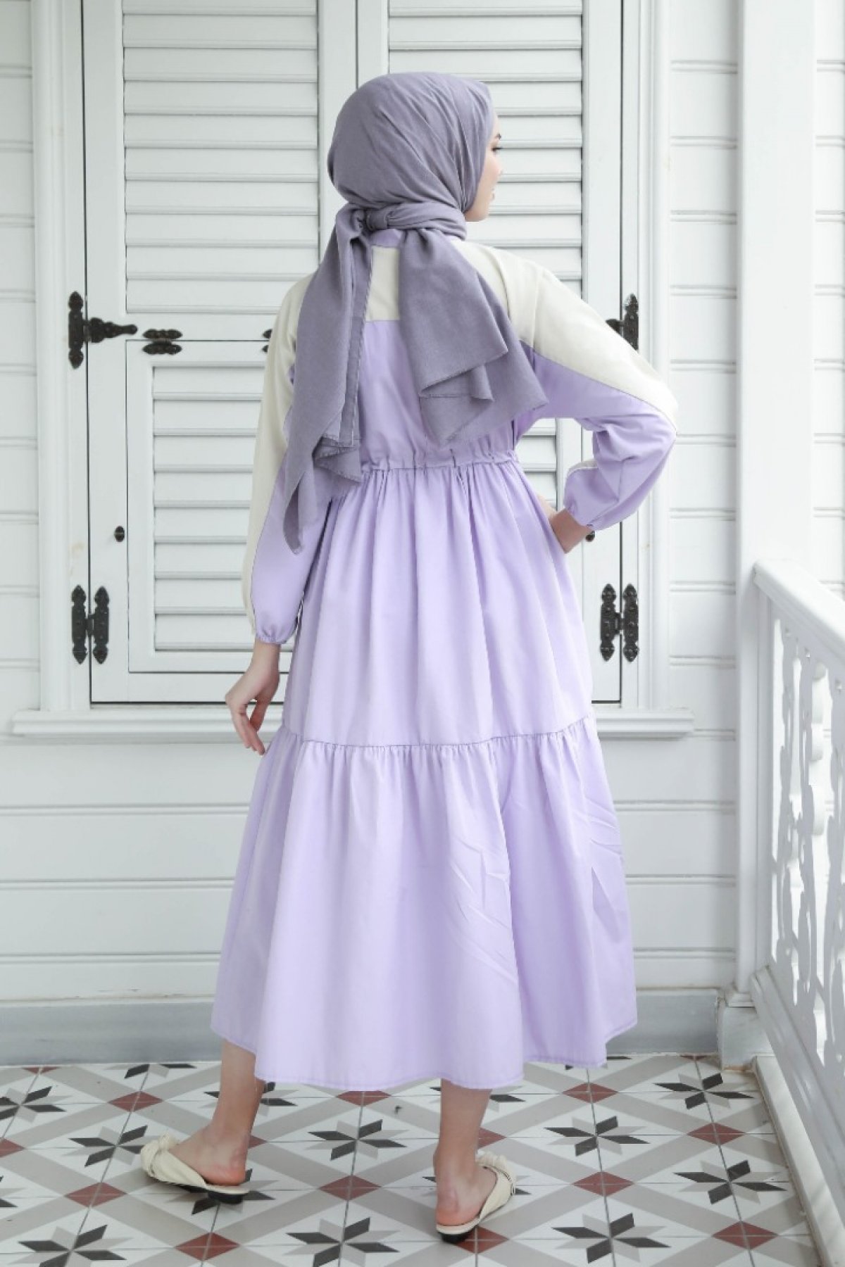 Lavezza Lilac Dress - Gizce.com