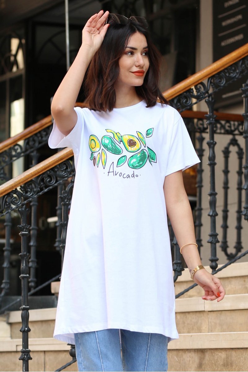 Avocado Beyaz T-Shirt