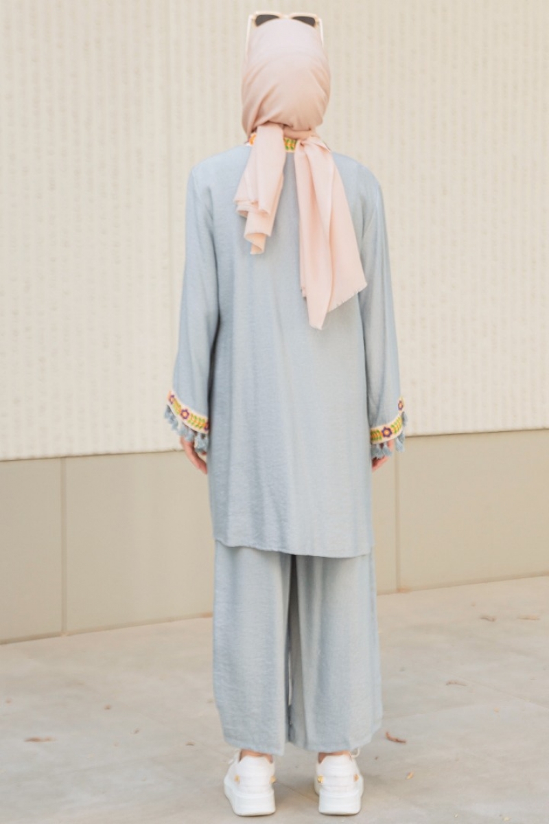 Orsina Gray Kimono Suit