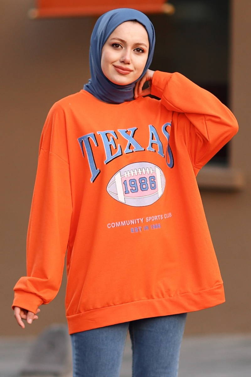 Texas Turuncu Sweat