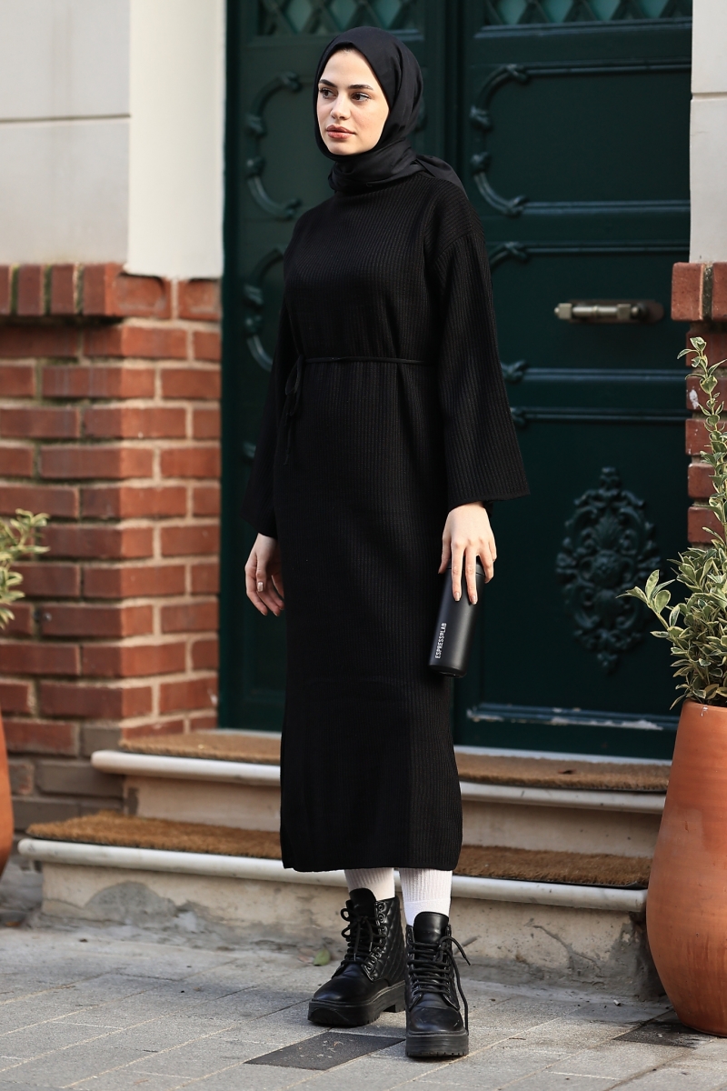 Hansy Black Knitwear Dress 