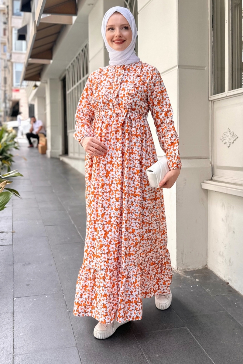 Adella Orange Dress  