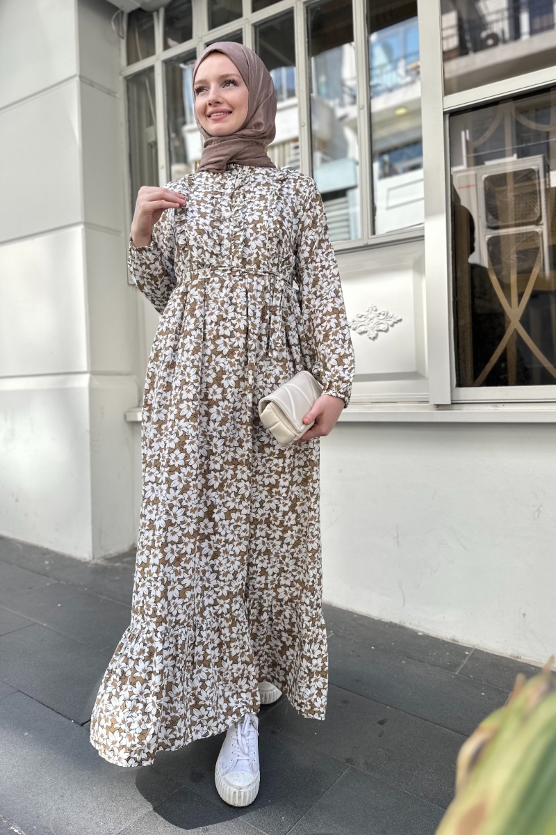 Adella Camel Dress 