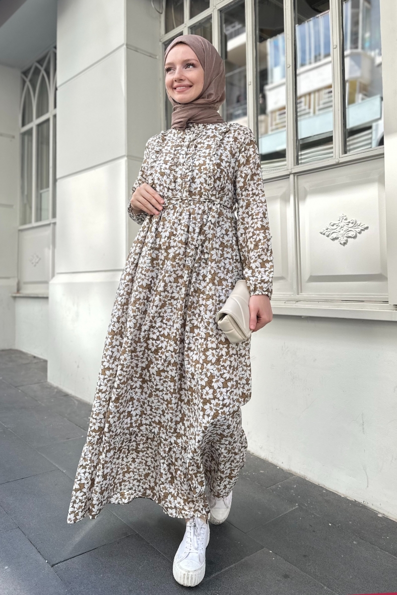 Adella Camel Dress 