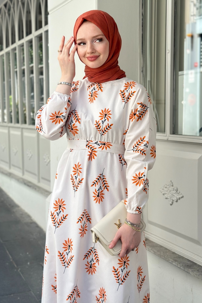 Alin Orange Dress