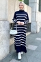 Ases Saks Blue Knitwear Dress 