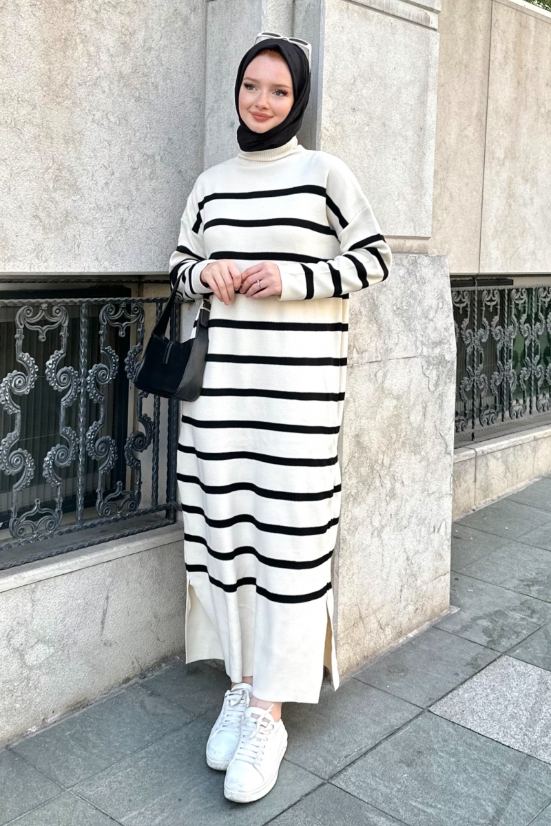 Ases Ecru Knitwear Dress 