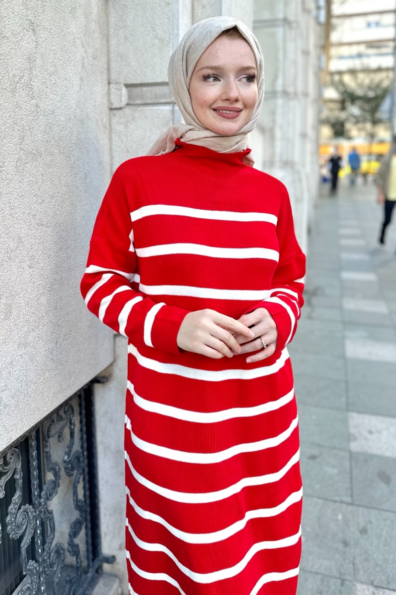 Ases Red Knitwear Dress 