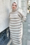 Ases Beige Knitwear Dress 