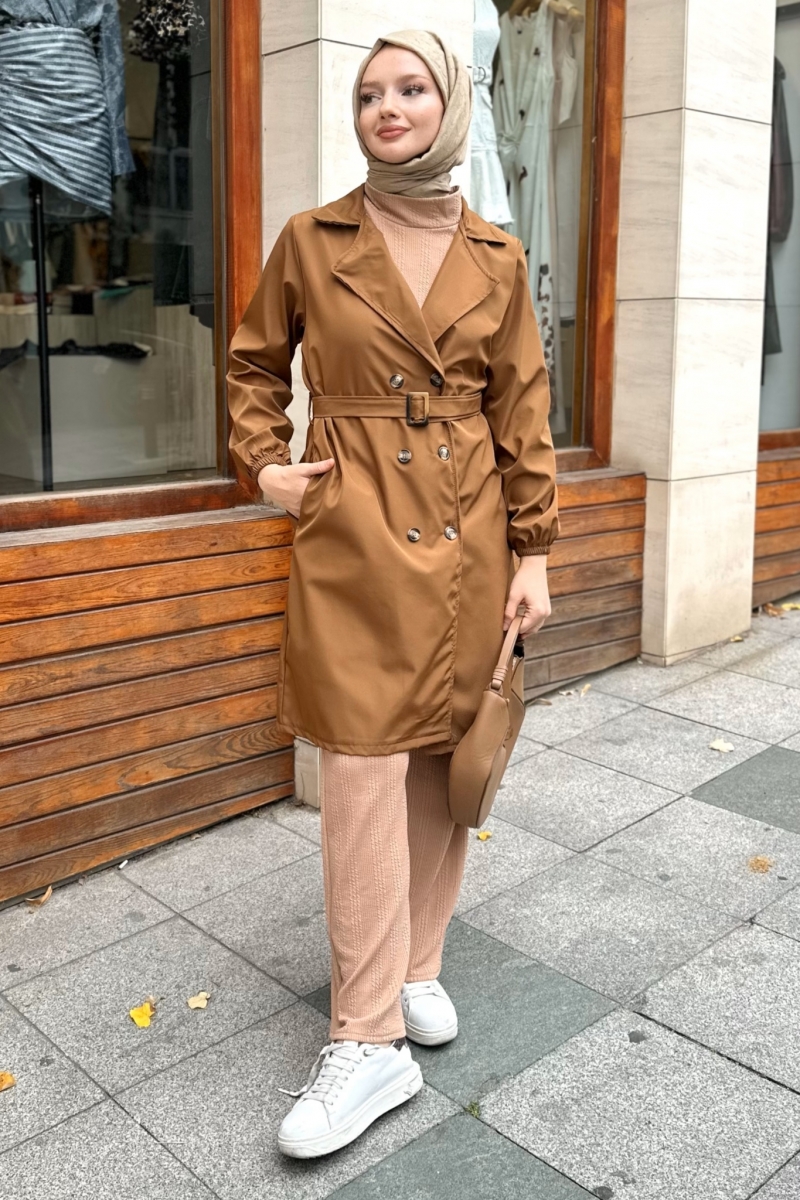 Bagy Camel Trench Coat 