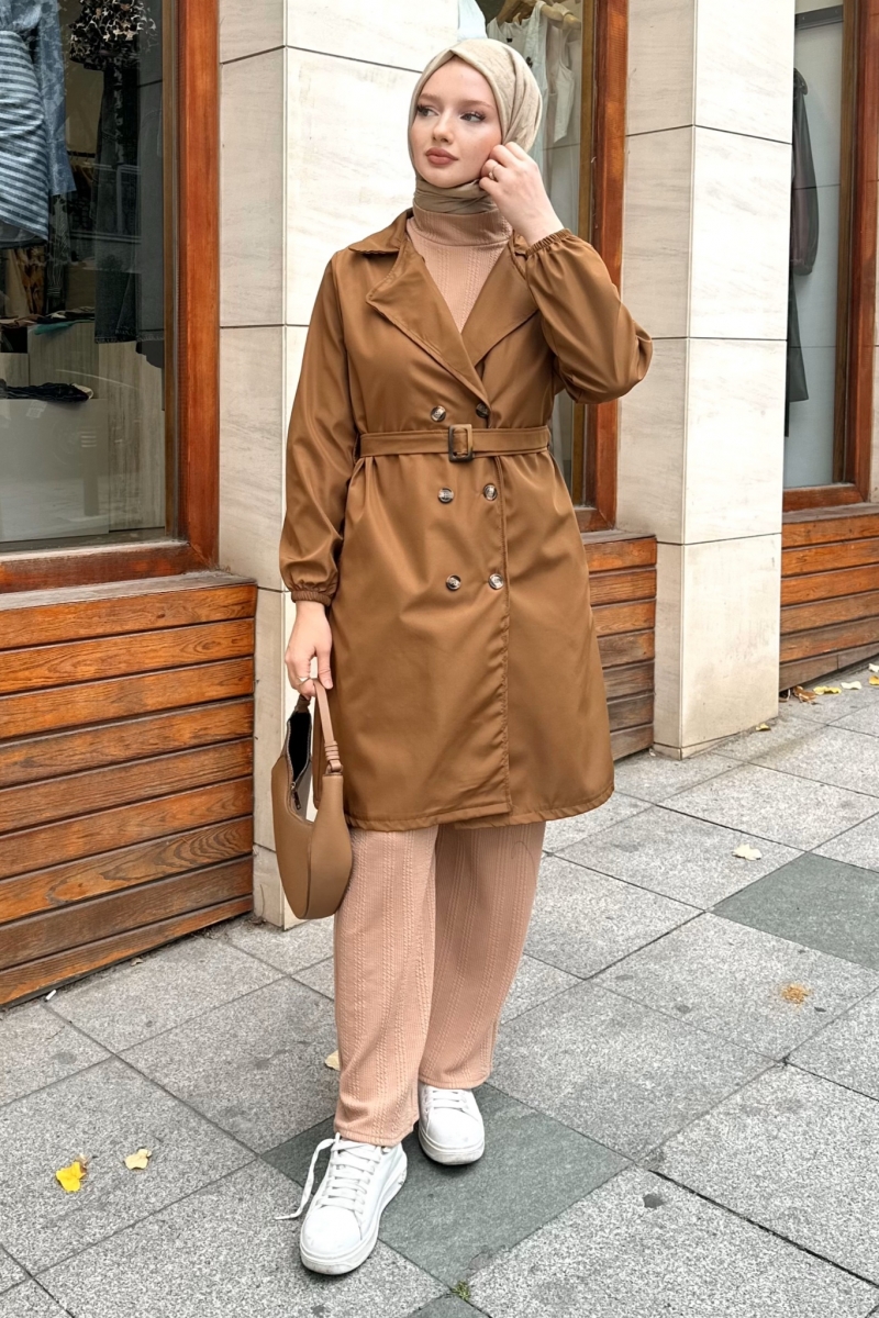 Bagy Camel Trench Coat 