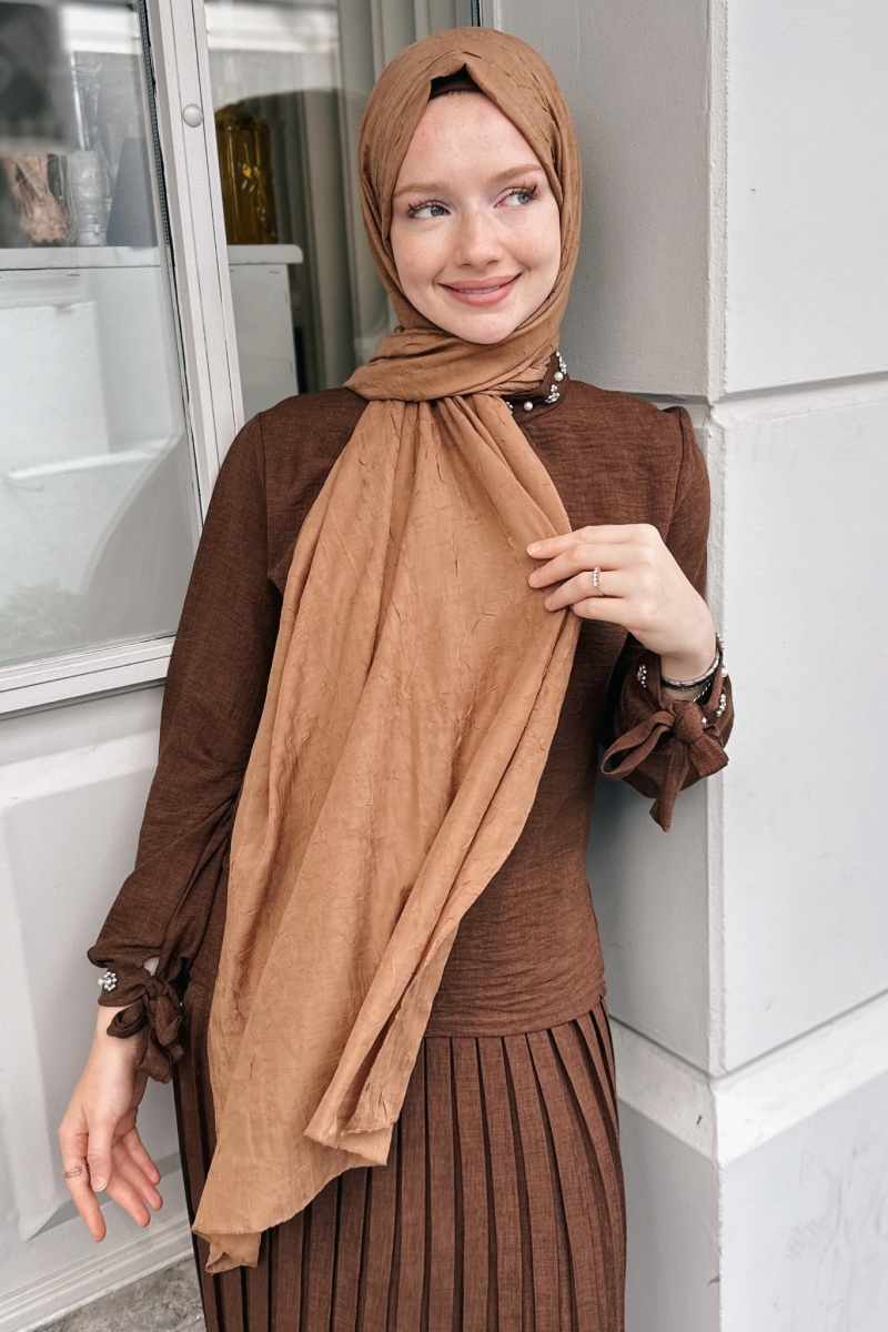 Bamboo Kraş Camel Shawl  