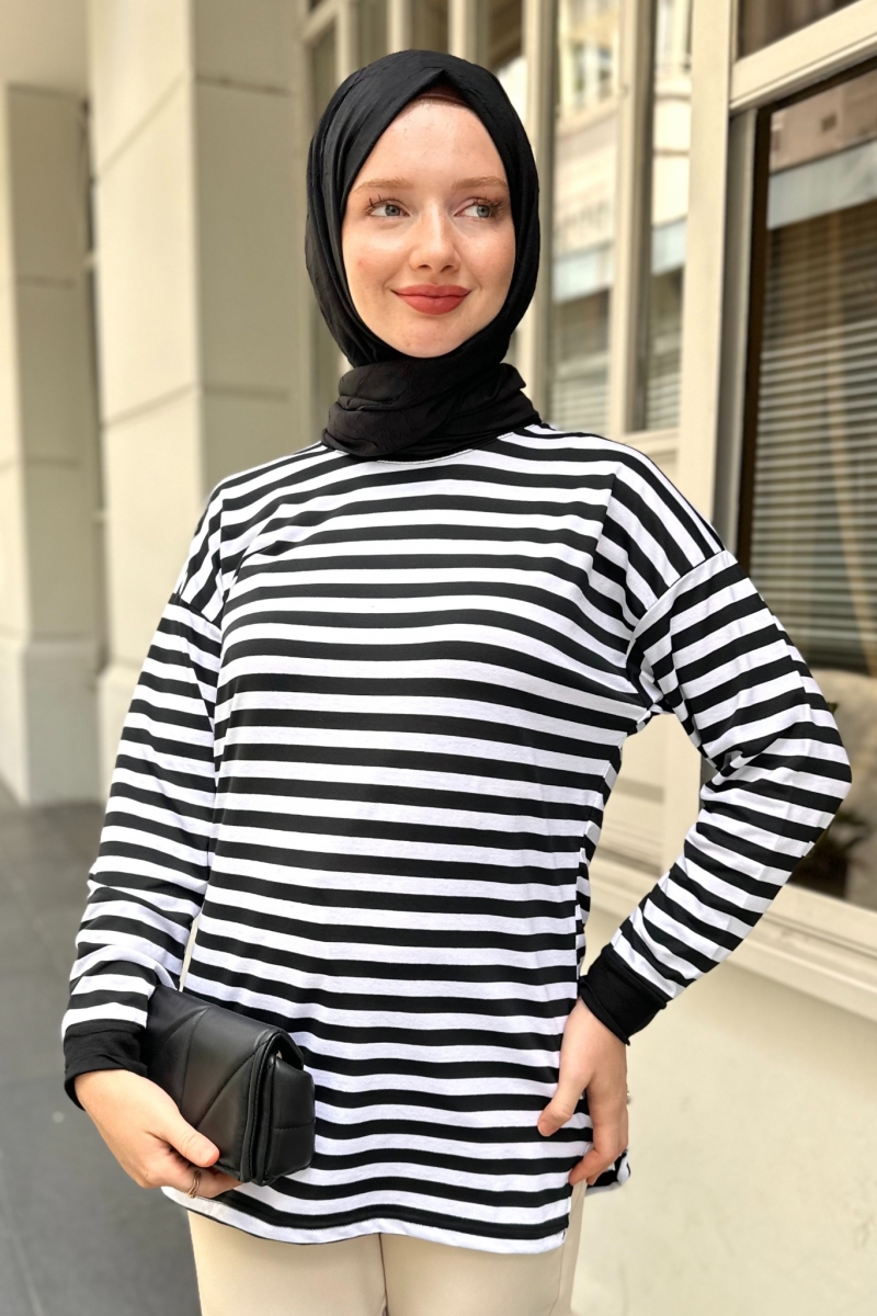 Dalton Black Striped Tunic