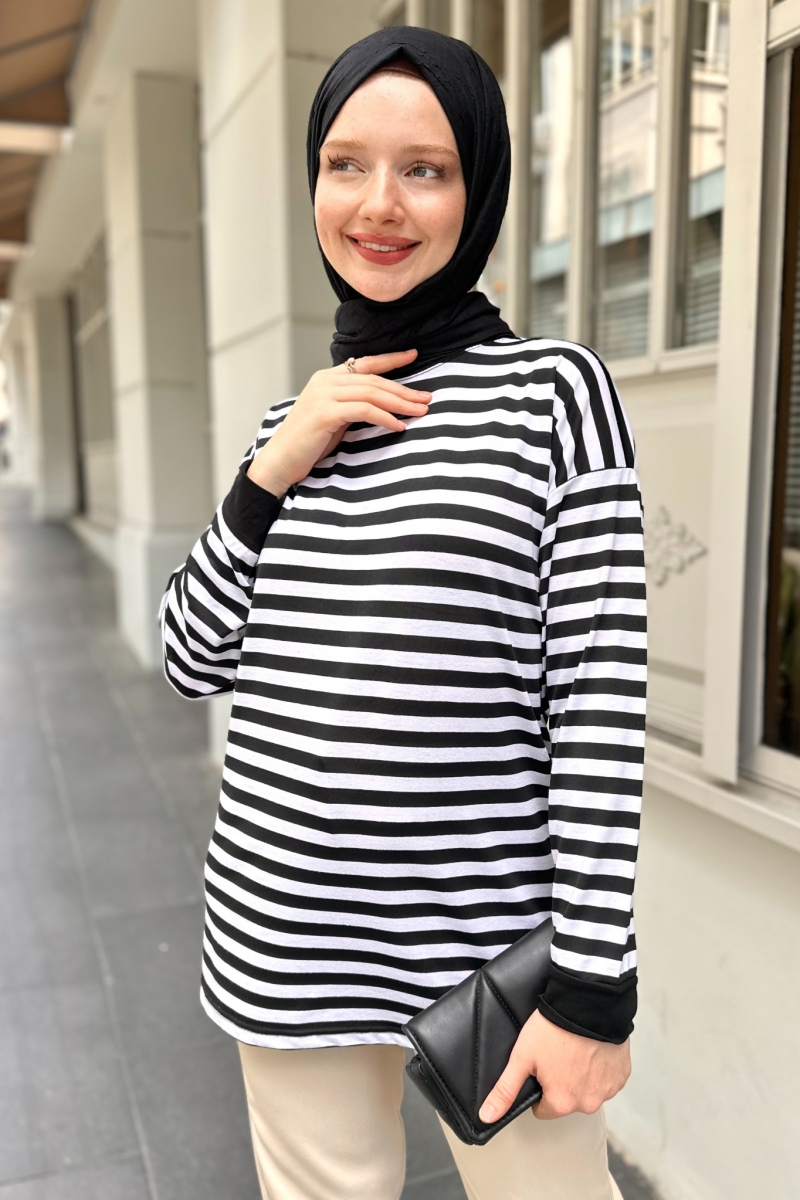 Dalton Black Striped Tunic