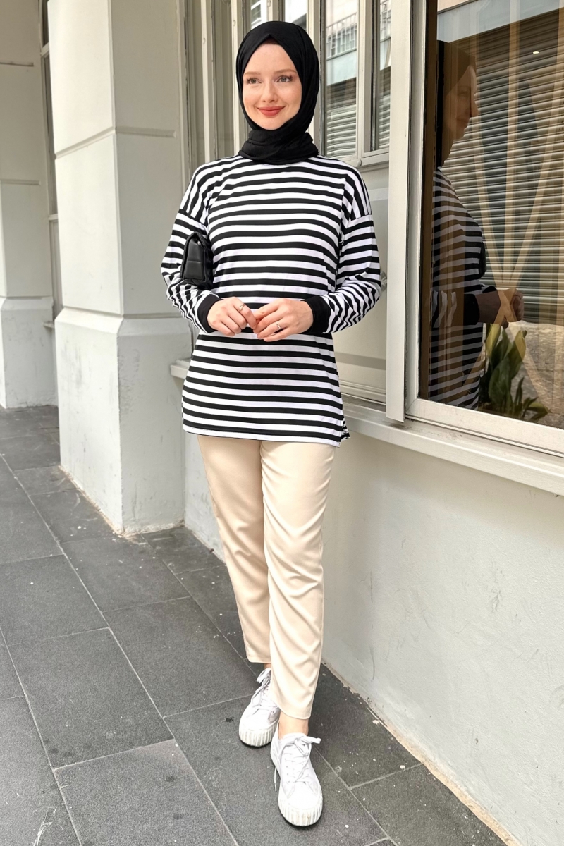 Dalton Black Striped Tunic