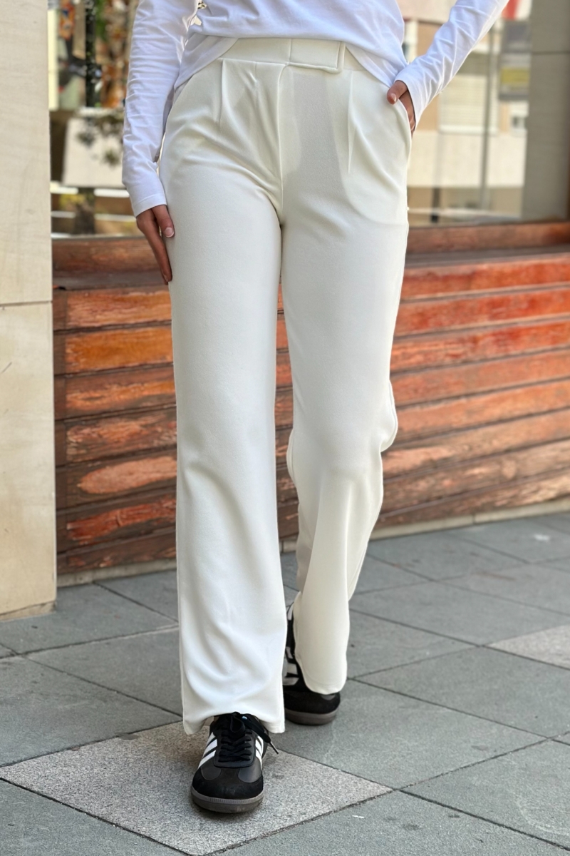 Kante Beyaz Pantolon 