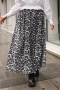 Limay Leopard Pattern Gray Skirt