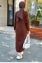 Mave Brown Knitwear Dress 