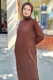 Mave Brown Knitwear Dress 