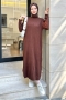 Mave Brown Knitwear Dress 