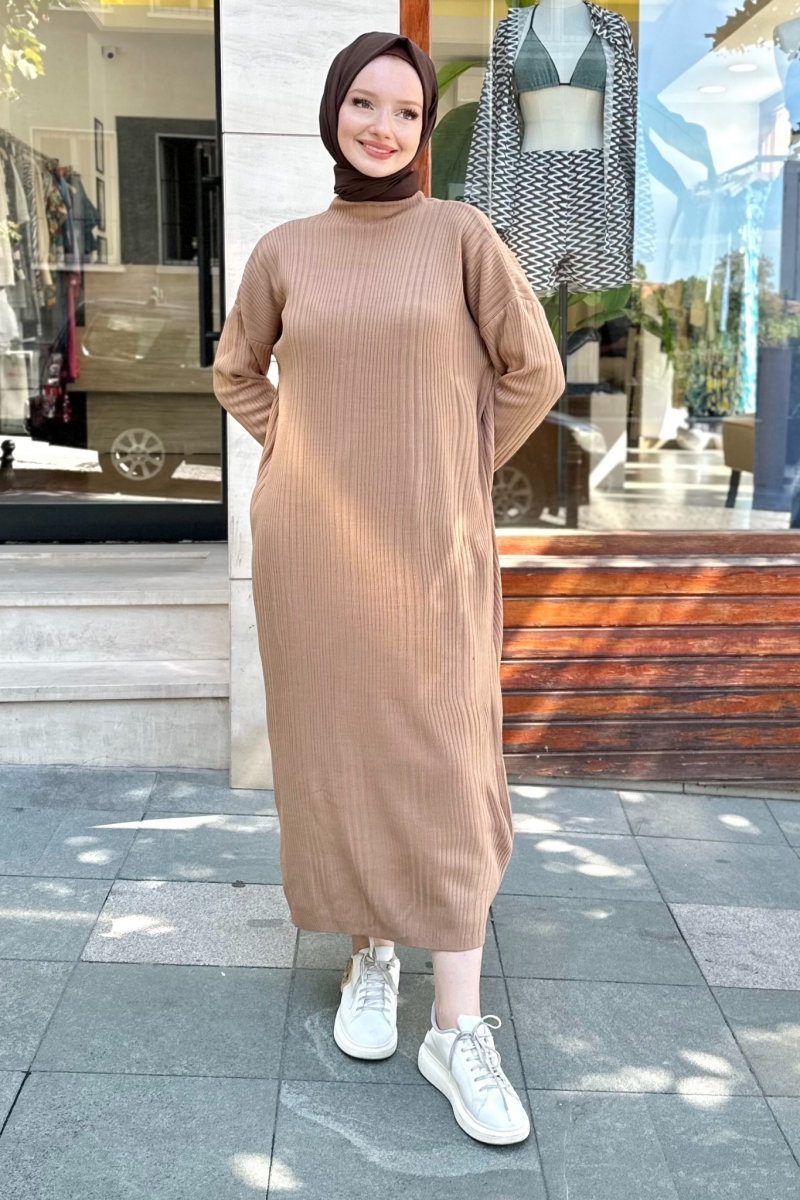 Mave Camel Knitwear Dress 