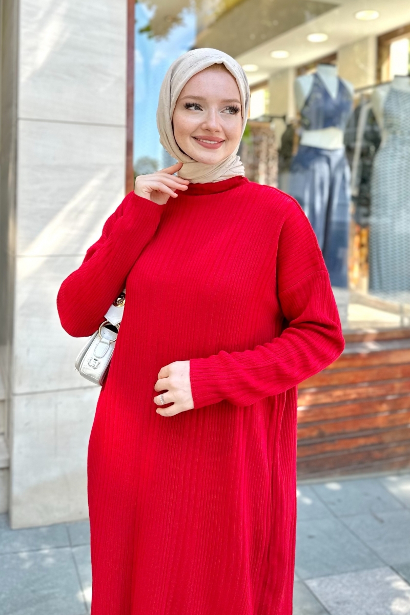 Mave Red Knitwear Dress 