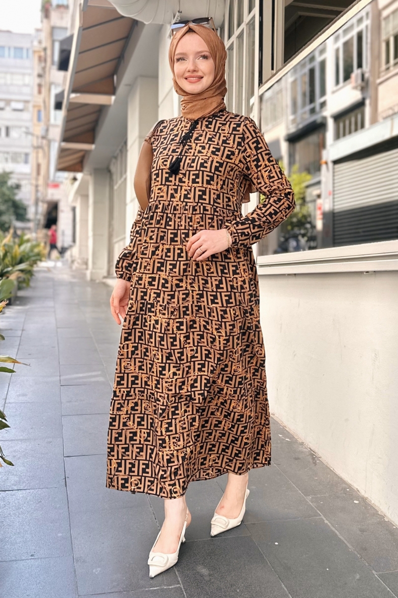 Mela Camel Dress