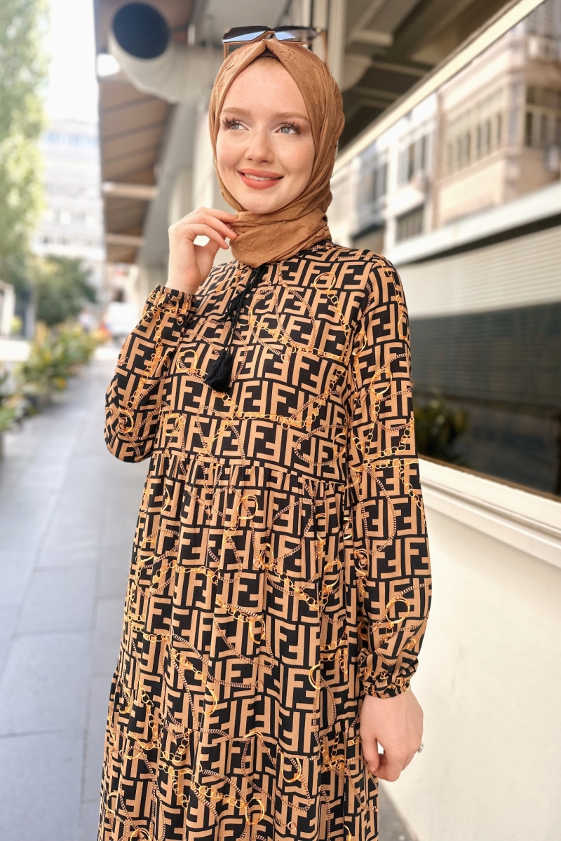 Mela Camel Dress