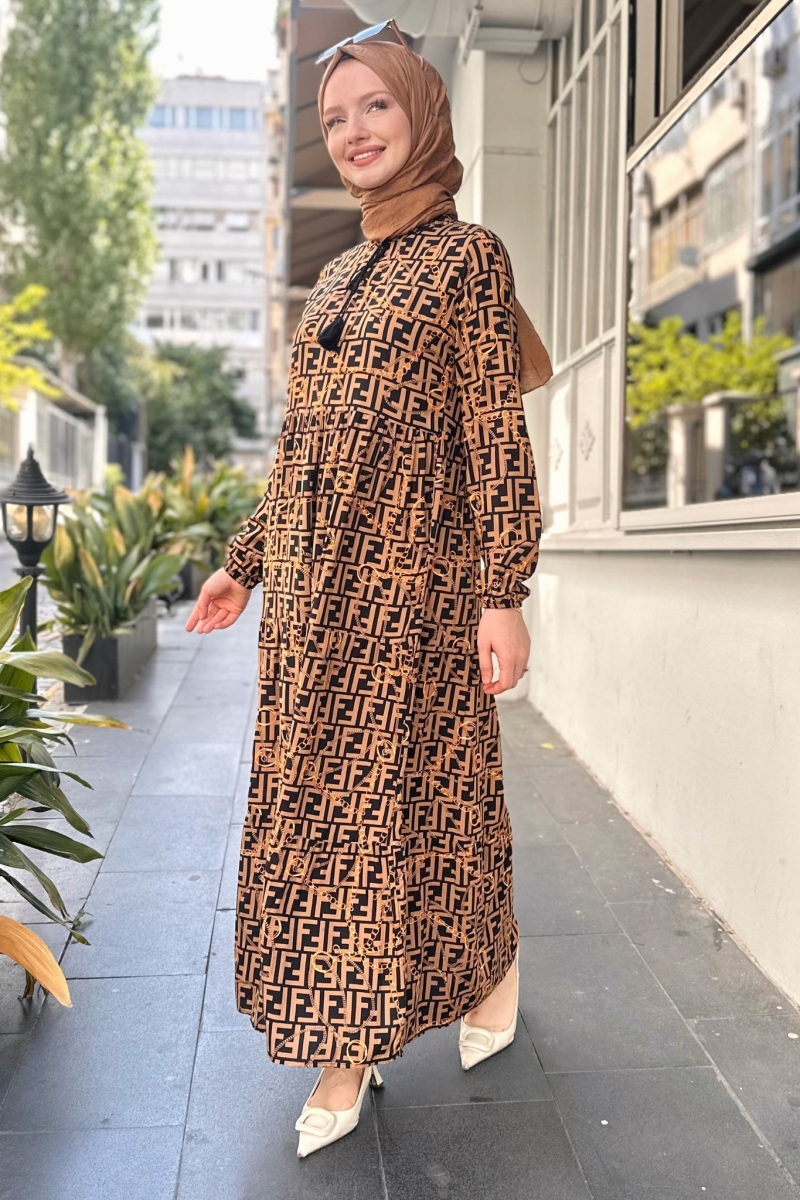 Mela Camel Dress