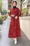 Mela Burgundy Dress