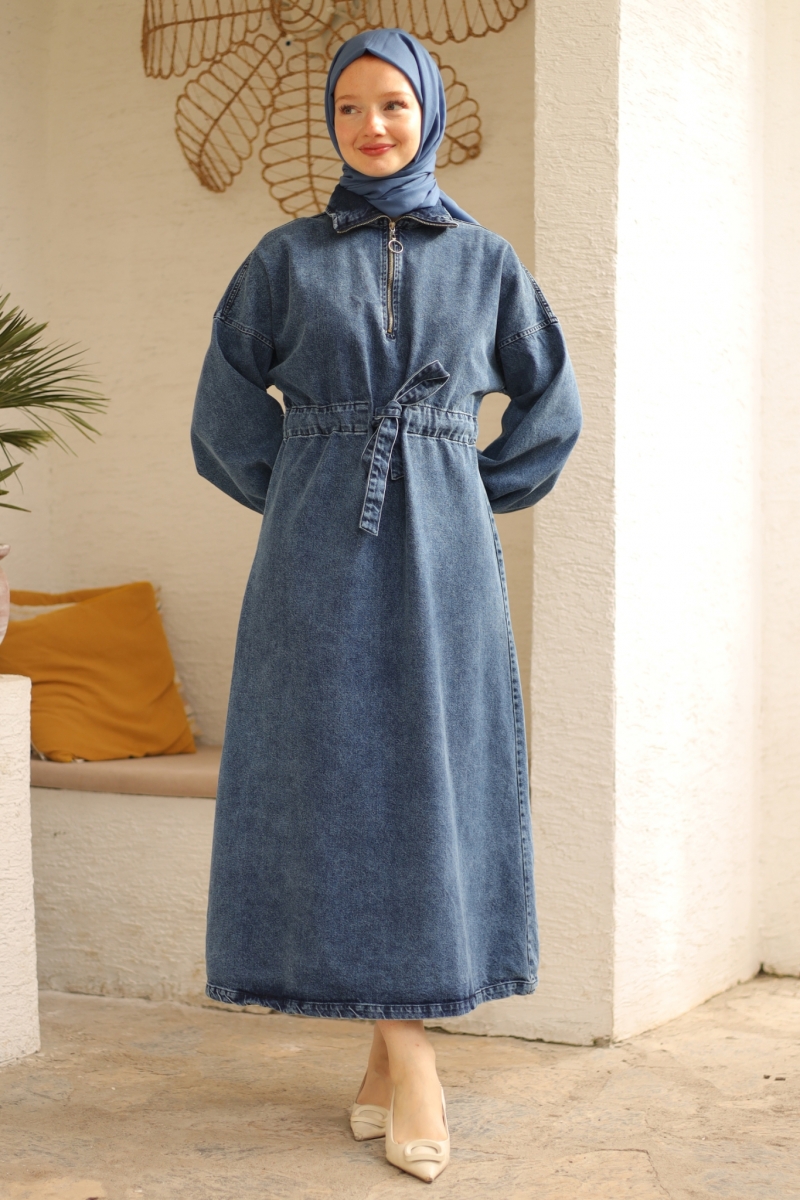 Minna Dark Blue Denim Dress