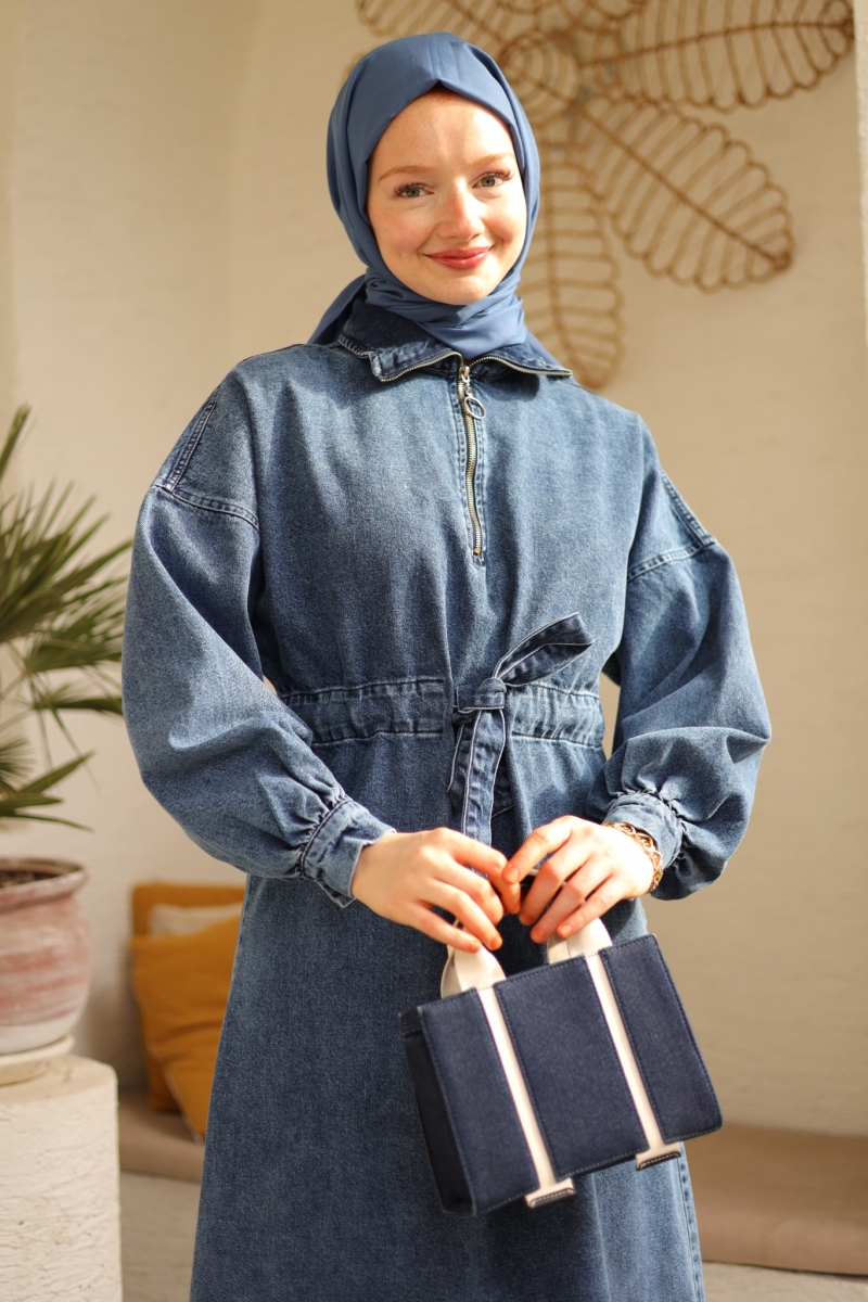 Minna Dark Blue Denim Dress