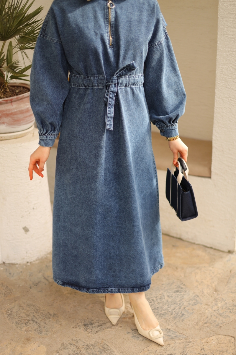 Minna Dark Blue Denim Dress