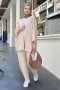 Vania Beige Kimono Suit 