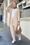 Vania Beige Kimono Suit 