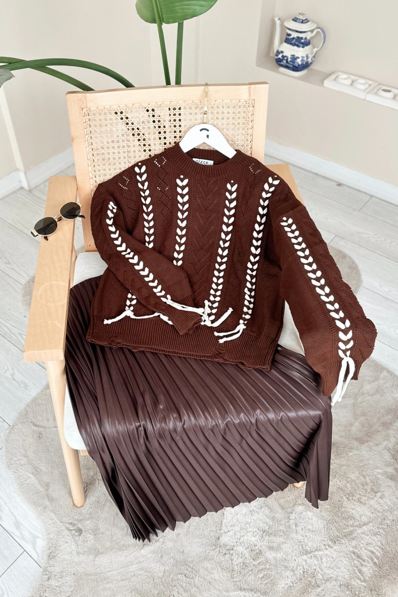 Bellam Brown Knitwear Sweater