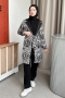 Pall Black Leopard Pattern Trench Coat